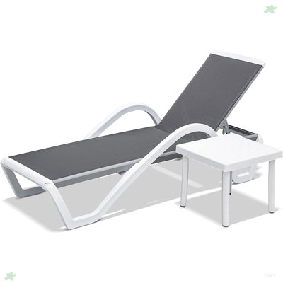 Méridiennes de patio réglables en aluminium