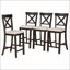 Ensemble de salle à manger 6 pièces à hauteur de comptoir avec table, 4 chaises et banc pour une expérience culinaire élégante et fonctionnelle