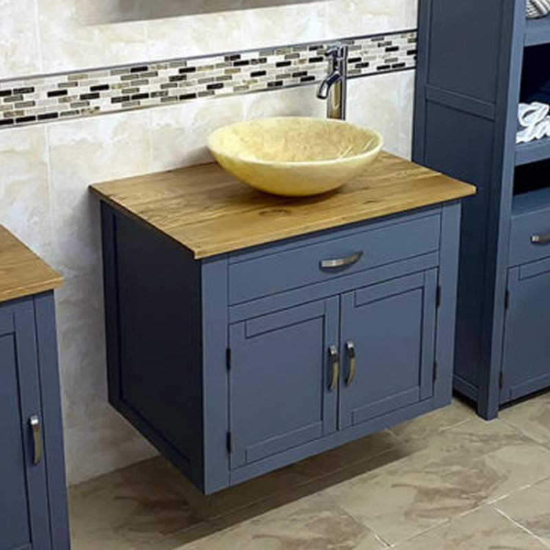 Bideford 750mm Single Bathroom Vanity with Vessel Stone Basin