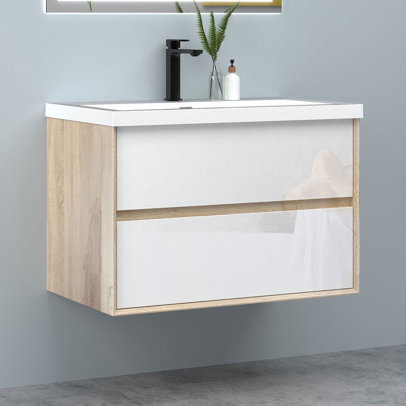 460mm Single Bathroom Vanity with Integrated Resin Basin