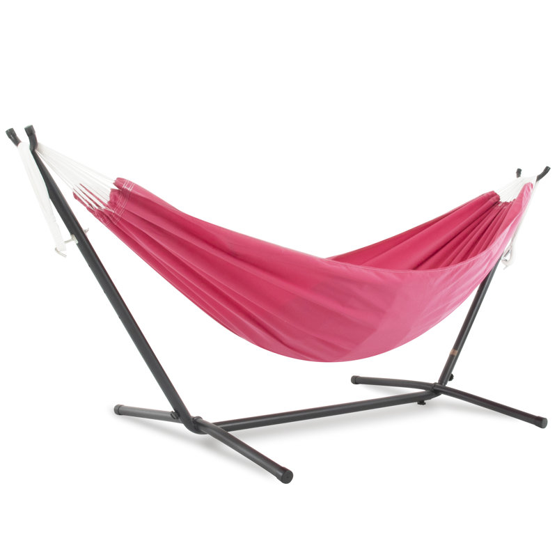 Fiona Double Hammock with Stand, Hot Pink