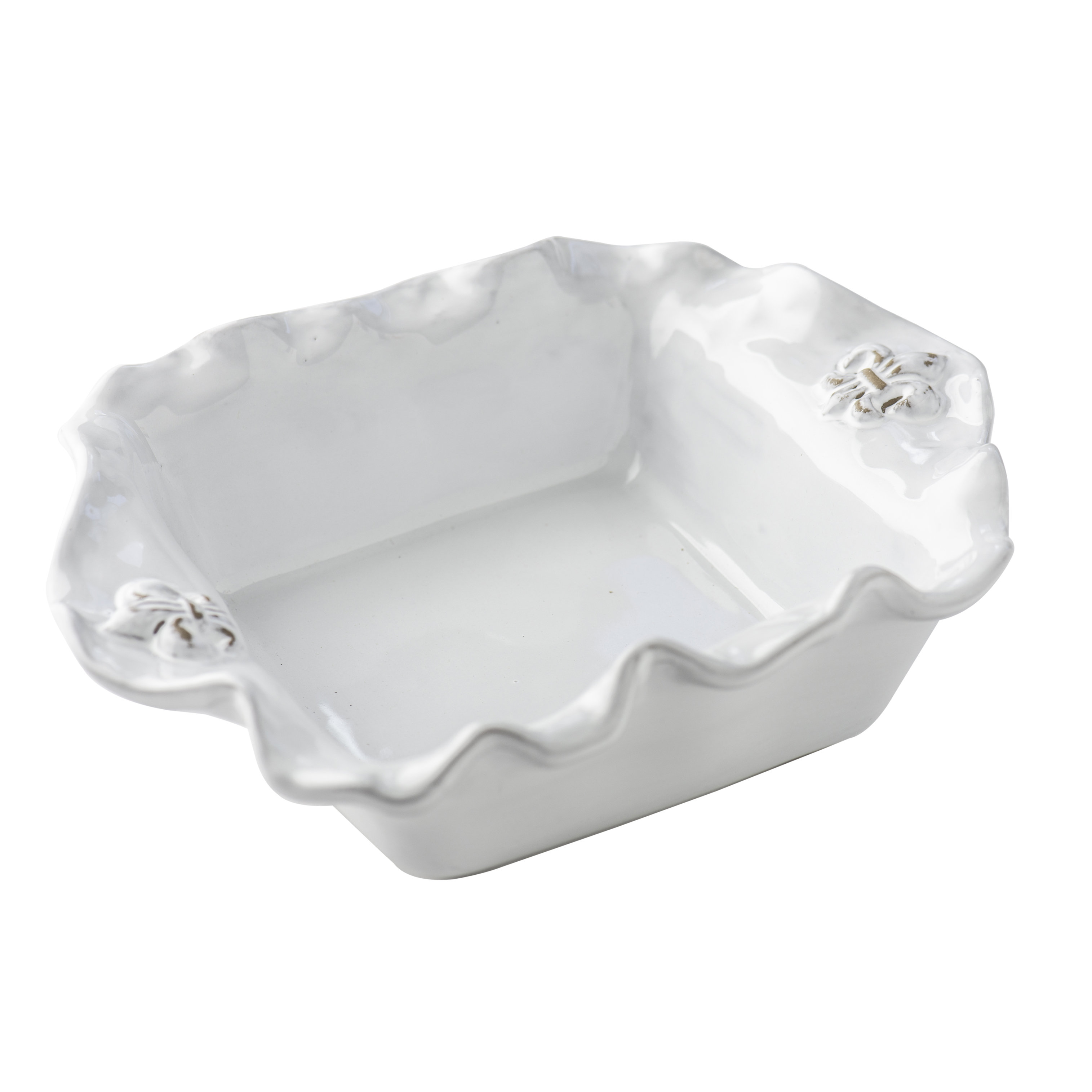 Abigails Fleur De Lis Ceramic Platter | Wayfair