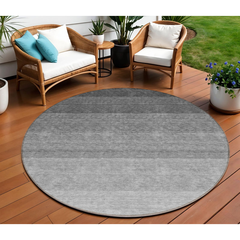 Tapis rond noir 8 po