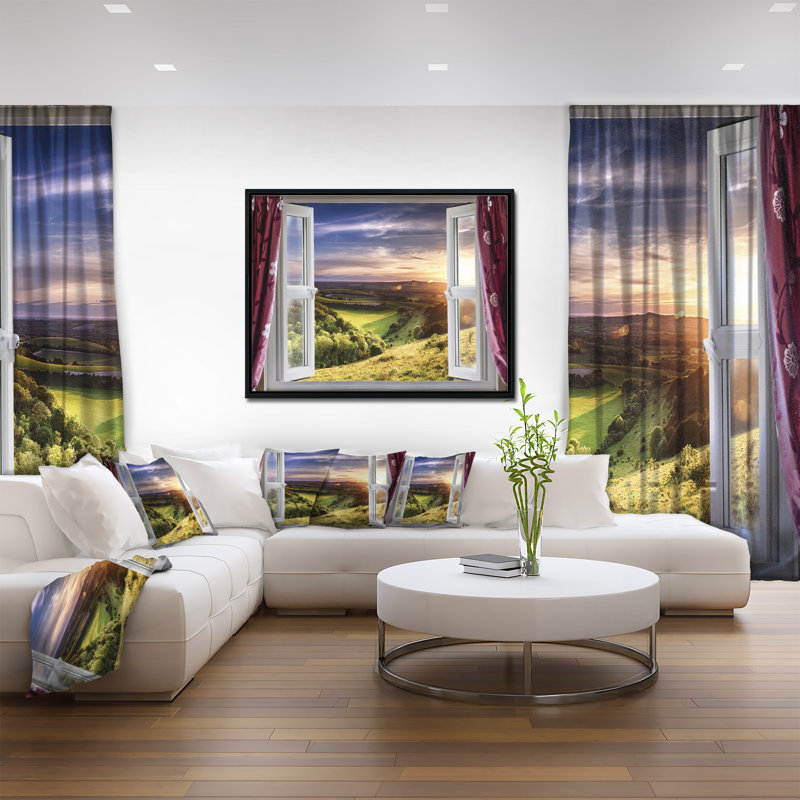 «Window View», reproduction d'impression sur toile tendue, H 12 po x l 20 po x P 1 po