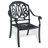5-Piece Set Of Cast Aluminum Patio Furniture With Brown Cushions-1829948605