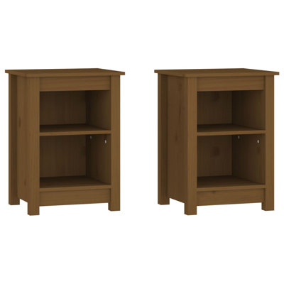 Brayden Studio Bedside Cabinets 2 Pcs 40X35x55 Cm Solid Wood Pine