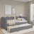 Cozy Daybed With Trundle, Usb Port And Adorable Wave Shaped-1585200887