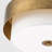 Aubrielle 2 - Light Vintage Distressed Gold Round Flush Mount Light for Living Room