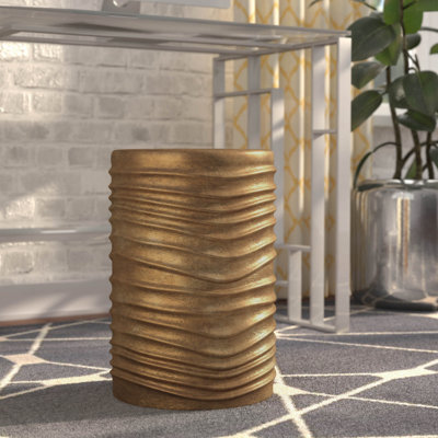 Jonica Aluminum Accent Stool by Wrought Studio