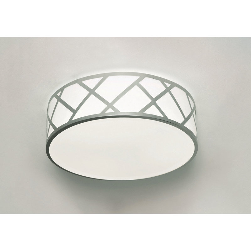 Plafonnier encastré cylindrique à DEL 3 lumières 16,75 po Balduin, Nickel