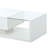 Modern Coffee Table With Tempered Glass, Wooden Cocktail Table With High-Gloss UV Surface, Modernist 2-Tier Rectangle Centre Table For Living Room-775222156