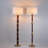 63.5'' 2-Light Wood Traditional Floor Lamp