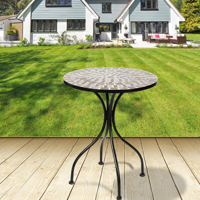 Round Metal Outdoor Bistro Table , 60cm cm W 60cm cm D