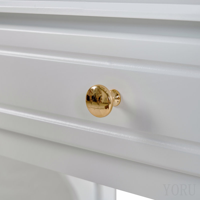 Coiffeuse compacte avec miroir réversible, coiffeuse avec tabouret, coiffeuse compacte pour petits espaces, blanc