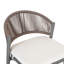 Tabourets de bar d'extérieur en métal, hauteur du siège 66 cm (26 po), avec assise en forme de PE, ensemble de 2, gris mat - style moderne, résistant à la rouille, coussin imperméable, pour jardin