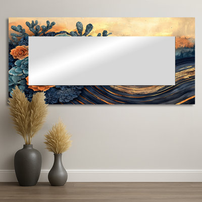 Fleurs succulentes en bois par River Landscape I - Art mural miroir floral - imprimé sur métal