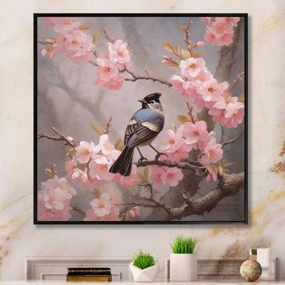 «Bluebird On Blossom Cherry II», reproduction sur toile