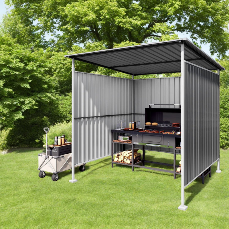 Abris et abris de jardin (doit inclure le cadre) Rangement de patio moderne en métal 6 x 6