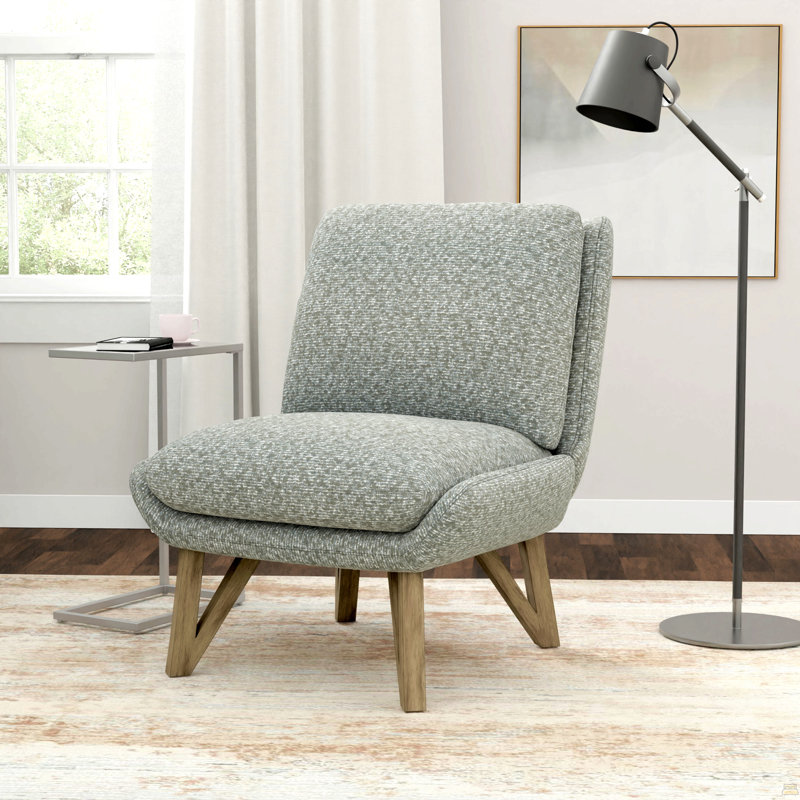 Fauteuil d'appoint gris sans accoudoirs