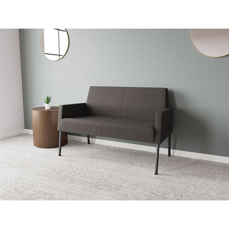 Causeuse Mystic, Acier gris anthracite, Bleu fumé Archetype