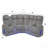 Modern Power Reclining Sectional Sofa - LED Light, Bluetooth, Wood/Metal Frame, Massage-917228590