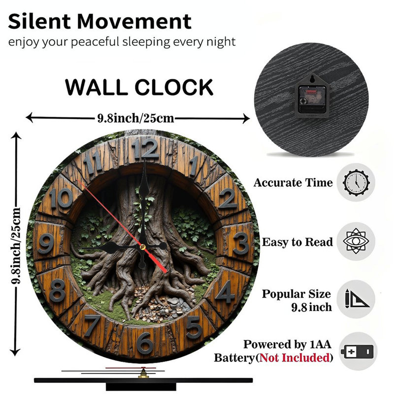 Horloge murale en bois