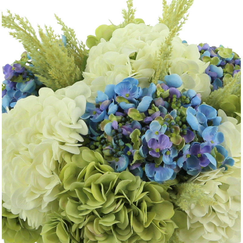 Hydranges And Astilbe In Planter