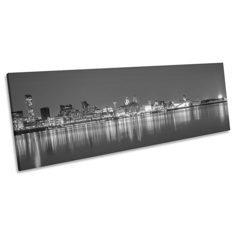 Liverpool Merseyside Skyline - Wrapped Canvas Panoramic Print, 60.96cm H x 182.88cm W x 4cm D