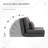 2-In-1 Floor Lazy Sofa With 5 Position Adjustable Backrest, Dark Gray-813863982