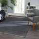 Optic Diamond Navy/Ivory Handwoven Cotton Rug