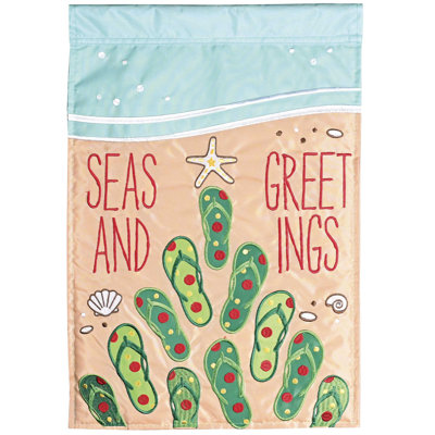 Garden Flag Flops Tree Seas And Greeting
