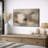 Soft Neutral Abstract Artwork with Linear Black Accents, Living Room Pictures, Framed Canvas Giclee Print Wall Art-125390494-125390493