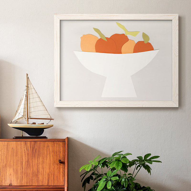 «Sumo Citrus I», reproduction d'art sur toile simple, Cadre blanc, H 18 po x l 26 po x P 1,5 po