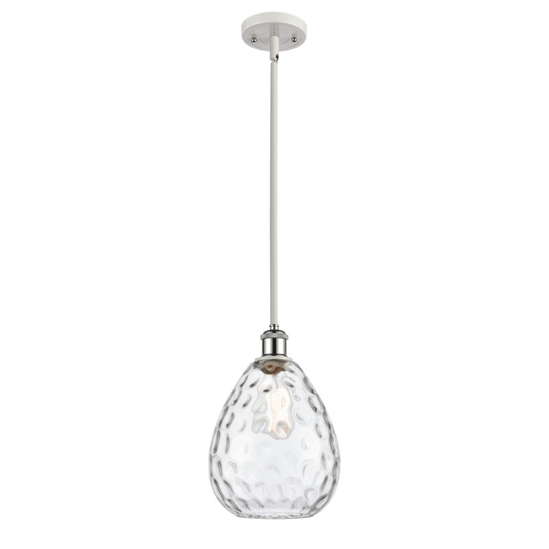 Jaron 1 - Light Single Pendant, White, 60 Watt Vintage Incandescent Bulb