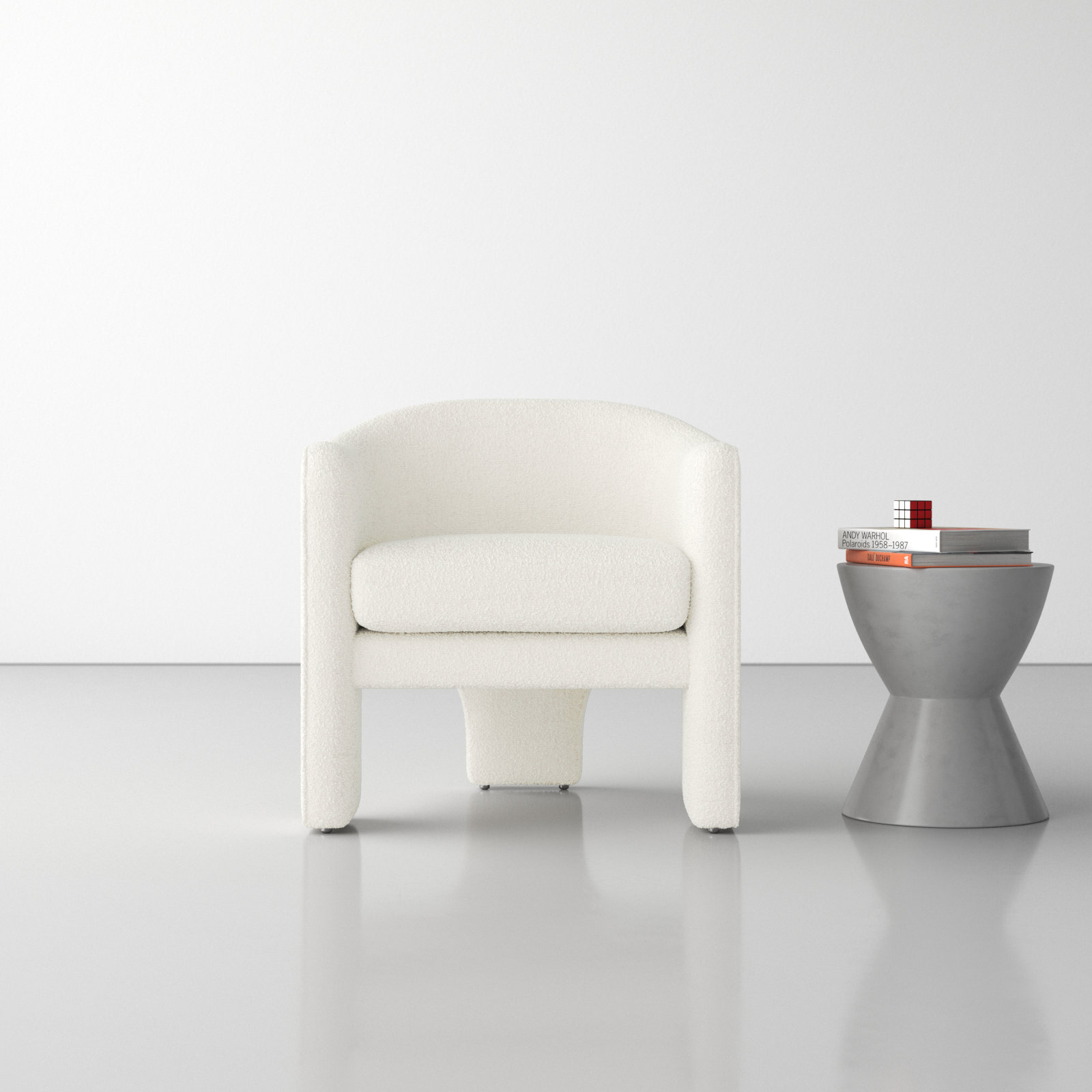 Upland Armchair, Ivory Boucle