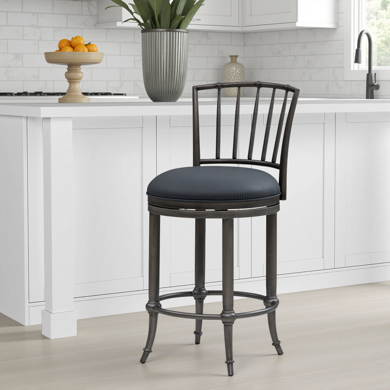 Tabouret de bar pivotant à hauteur de comptoir Conte de qualité commerciale Conte, Bleu