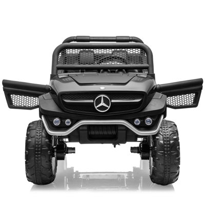 24V Ride On Truck Car For Kids 2 Seater Licensed Mercedes Benz Toddles Electric Car Ride On Toy -  gaomon, blk-PTO_0ZD9KS3C