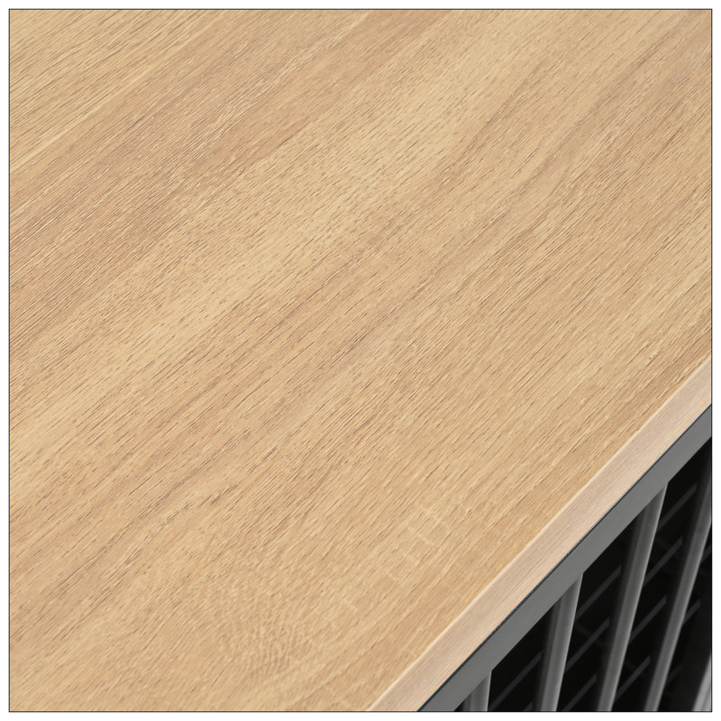 Meuble double XL avec caisses amovibles et conception en bois durable pour chiens de taille moyenne à grande