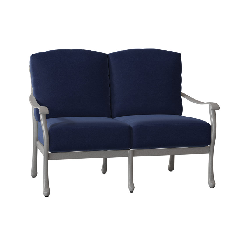 Casa Outdoor 2 - Seat Loveseat, Pewter, Canvas Bird's Eye Sunbrella® Canvas