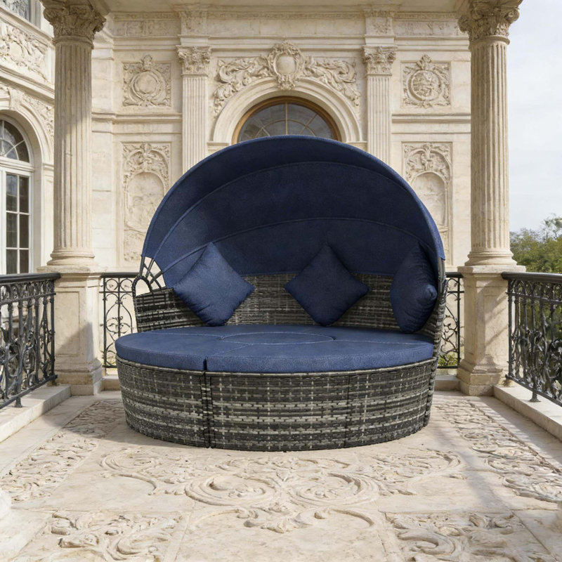 Ensemble de mobilier d'extérieur modulaire avec auvent rétractable