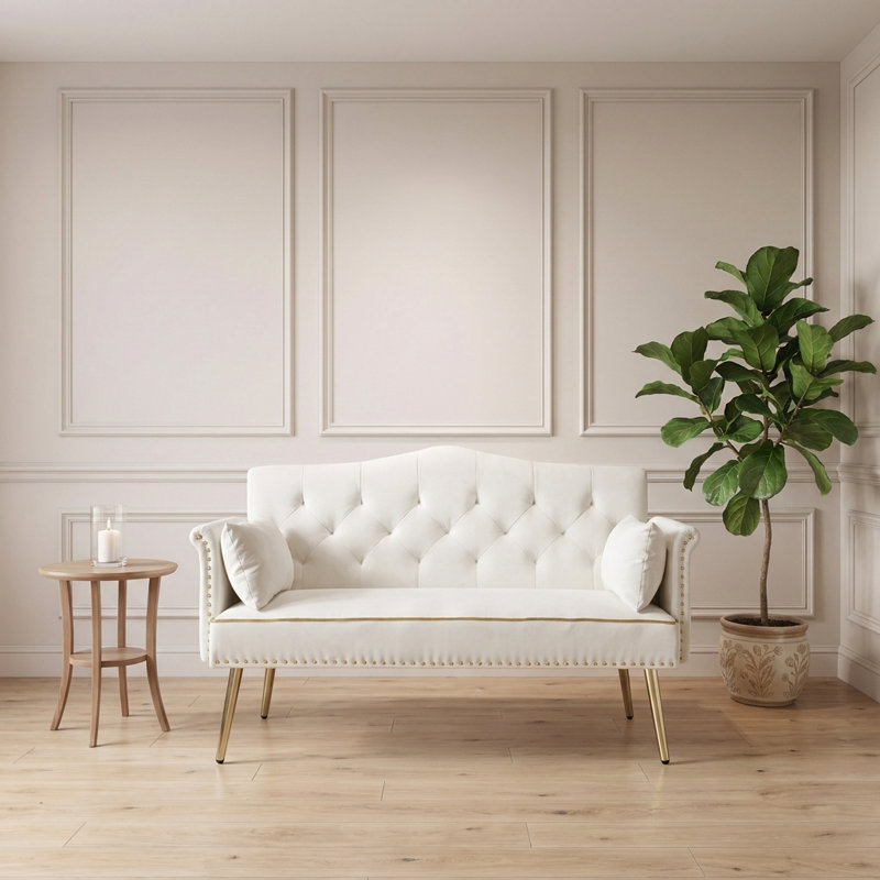 Canapé modulaire surdimensionné de 111,5 po avec 6 coussins, siège profond pour le salon, Cream White