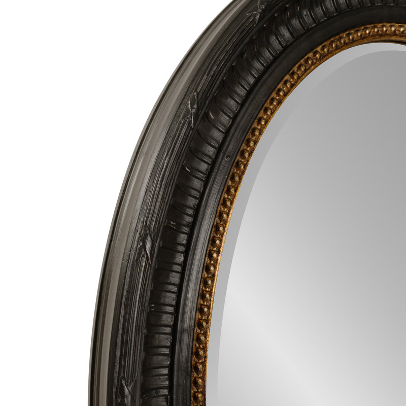 Country Oval Accent Mirror, Black