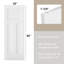 Porte intérieure moulée à 3 panneaux, âme creuse, apprêt blanc lisse, 30 po x 80 po-122420923