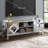 47 Inch Mirror TV Media Console with Diamond Glass Doors, Dual Door Design with Open Storage Space, Compatible with 50-Inch TVs, Modern Decor for Living Room & Bedroom-463389570-458188696