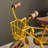 Gustav Metal Bike Multi Colored Decorative Sculpture with Wood Wheels Set