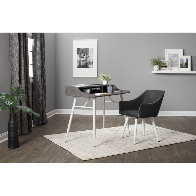 Faux Leather Swivel Armchair