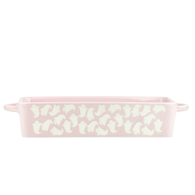 10 Strawberry Street Flying Ghost Bakeware, Rectangle, Pink
