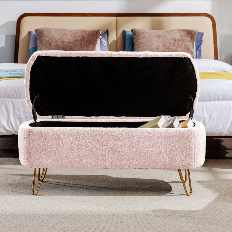 Banc de rangement Narding, Rose