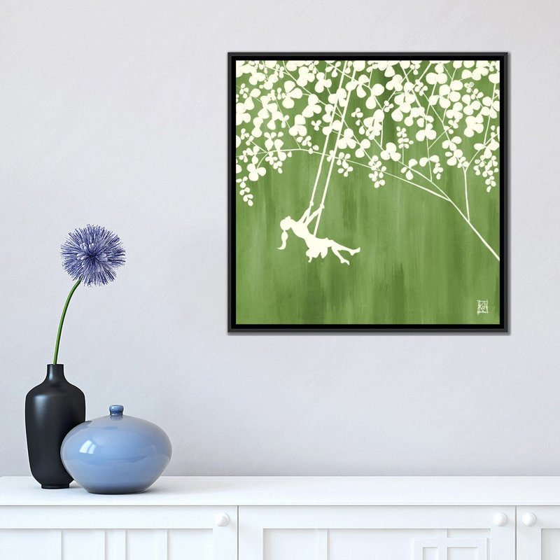 «Summer at the Cottage I», impression sur toile, H 37 po x l 37 po x P 1,5 po, Toile avec cadre noir, Pas de tapis