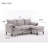 L-Shaped 78" Convertible Sofa with Storage Ottoman for Small Spaces-653085116
